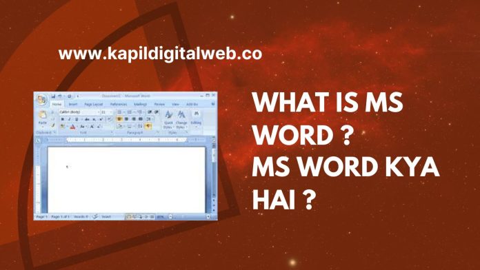 MS Word Kya Hota Hai ?